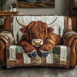 Yuletide Pasture Quilted Sofa Cover