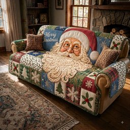 Santa Magic Quilted Sofa Cover