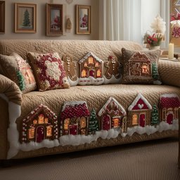 Festive Bake Quilted Sofa Cover
