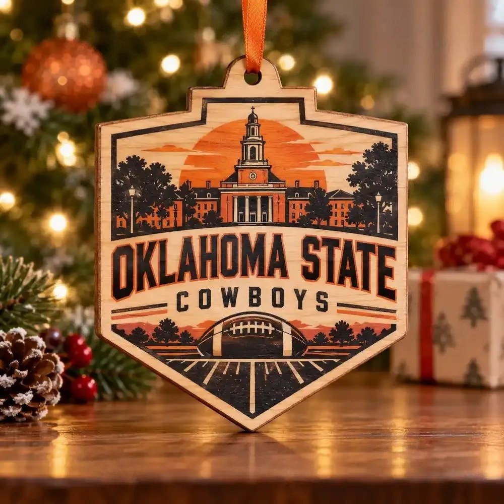 Oklahoma State Cowboys Christmas Ornament Holiday Tree Decor Football Fans Gift