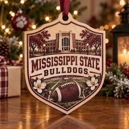 Mississippi State Bulldogs Christmas Ornament Holiday Tree Decor Fan Gift