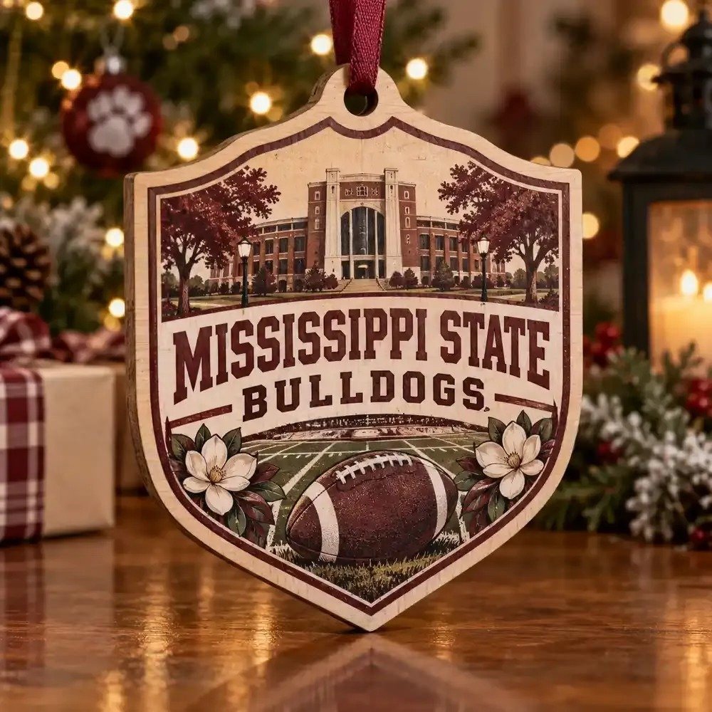 Mississippi State Bulldogs Christmas Ornament Holiday Tree Decor Fan Gift