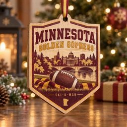 Minnesota Golden Gophers Christmas Ornament Xmas Tree Decor Fans Gift