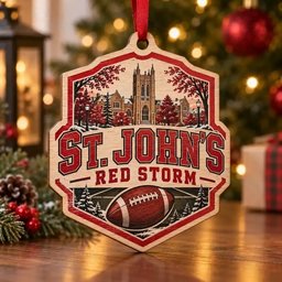 St John���s Red Storm Christmas Ornament Holiday Tree Decor Gift For Sports