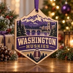 Washington Huskies Christmas Ornament  Holiday Tree Decoration Gift For Dad