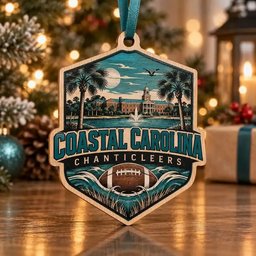Coastal Carolina Chanticleers Christmas Ornament Holiday Tree Decor Football Fans Gift