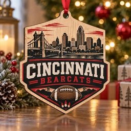 Cincinnati Bearcats Christmas Ornament Holiday Tree Decor Fan Gift