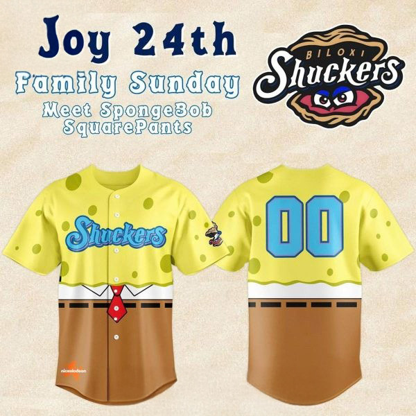 Custom Biloxi Shuckers Merch 2026 SpongeBob Family Sunday Baseball ...
