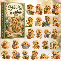 Poodle Garden Advent Calendar 2026 Christmas Countdown Decor Best Gifts For Poodle Lovers