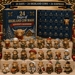 Highland Cow Magic Christmas Advent Calendar 2026 Xmas Decor Gifts For Pet Lovers
