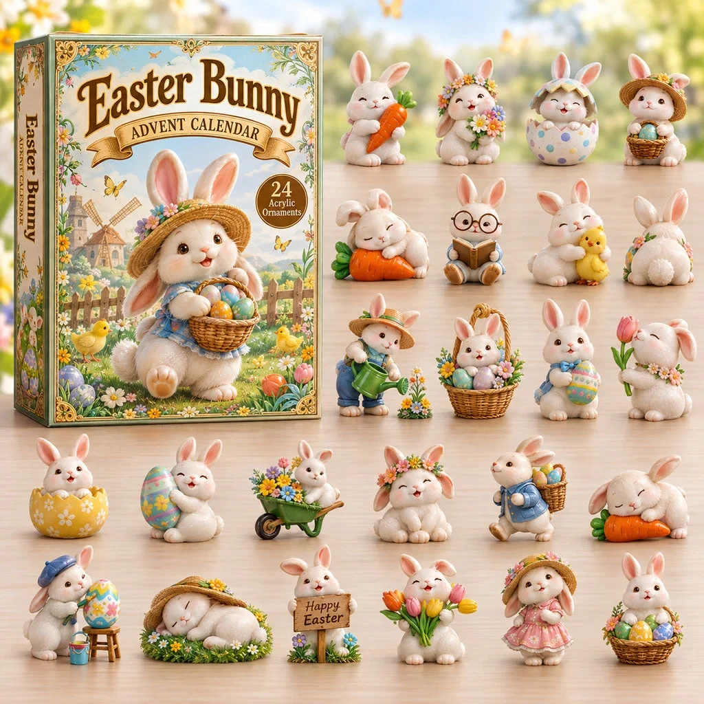 Easter Bunny Advent Calendar 2026 Advent Calendar Decoration Cute Gifts For Rabbit Lovers