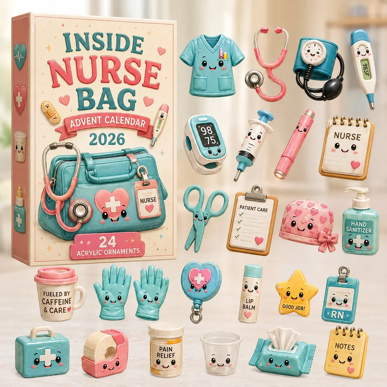 Inside Nurse Bag Advent Calendar 2026 Advent Calendar Decoration Gifts For Nurse