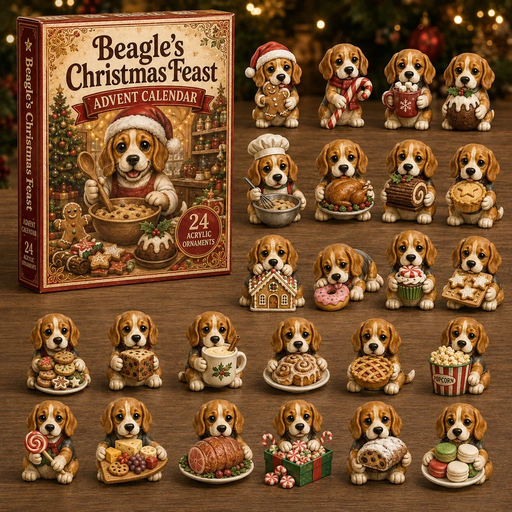 Beagles Christmas Feast Advent Calendar 2026 Xmas Countdown Gift For Beagle Owners