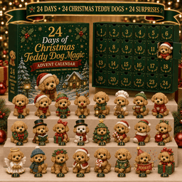 Christmas Teddy Dog Magic Advent Calendar 2026 Xmas Countdown Best Gifts For Dog Mom