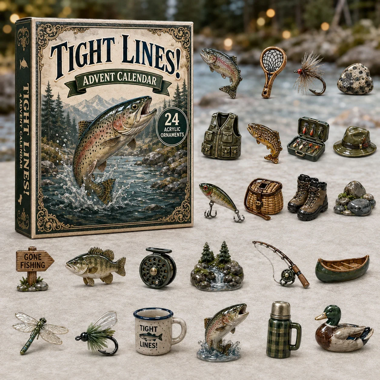 Tight Lines Advent Calendar 2026 Advent Calendar Decoration Best Gifts For Fishing Lovers
