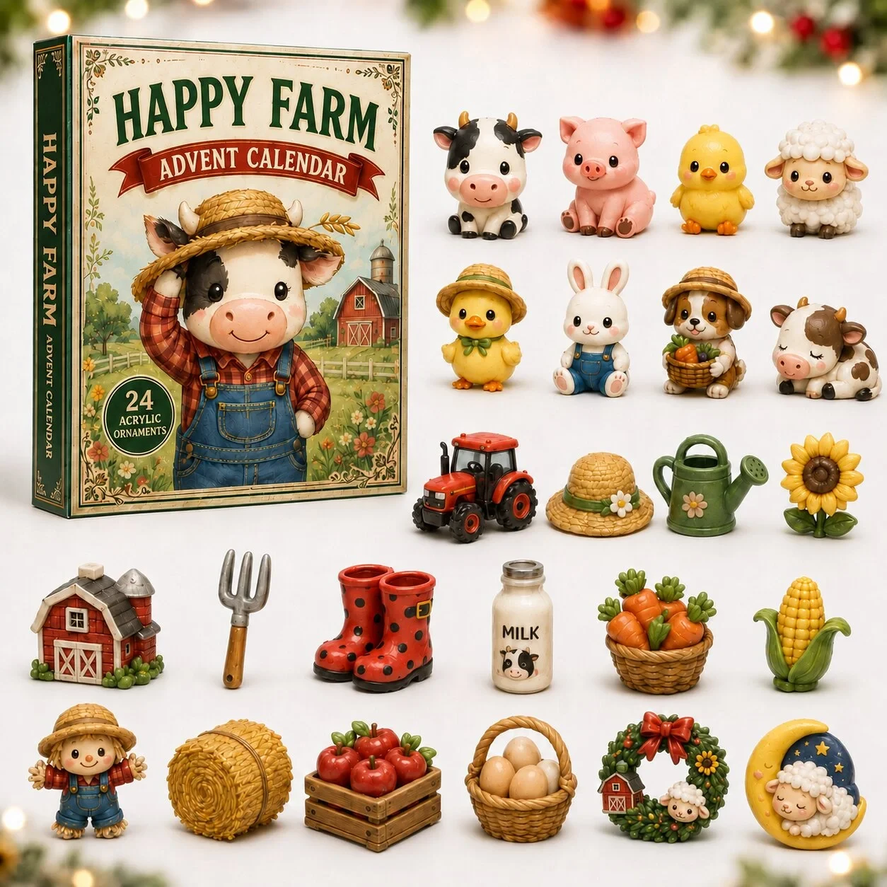 Happy Farm Advent Calendar 2026 Unique Home Decor Cute Gifts For Friends