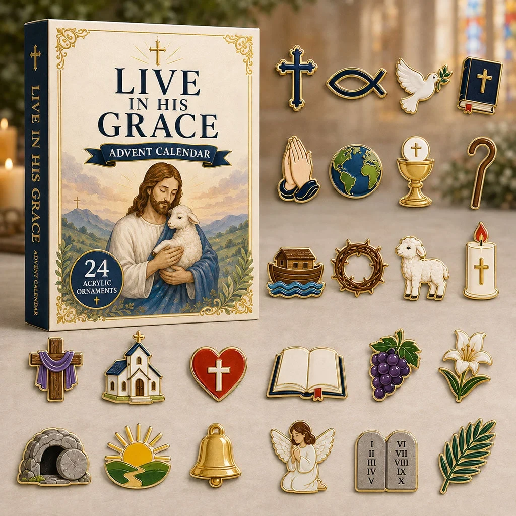Live In His Grace Advent Calendar Unique Ornament Advent Calendar Special Gifts For Friends
