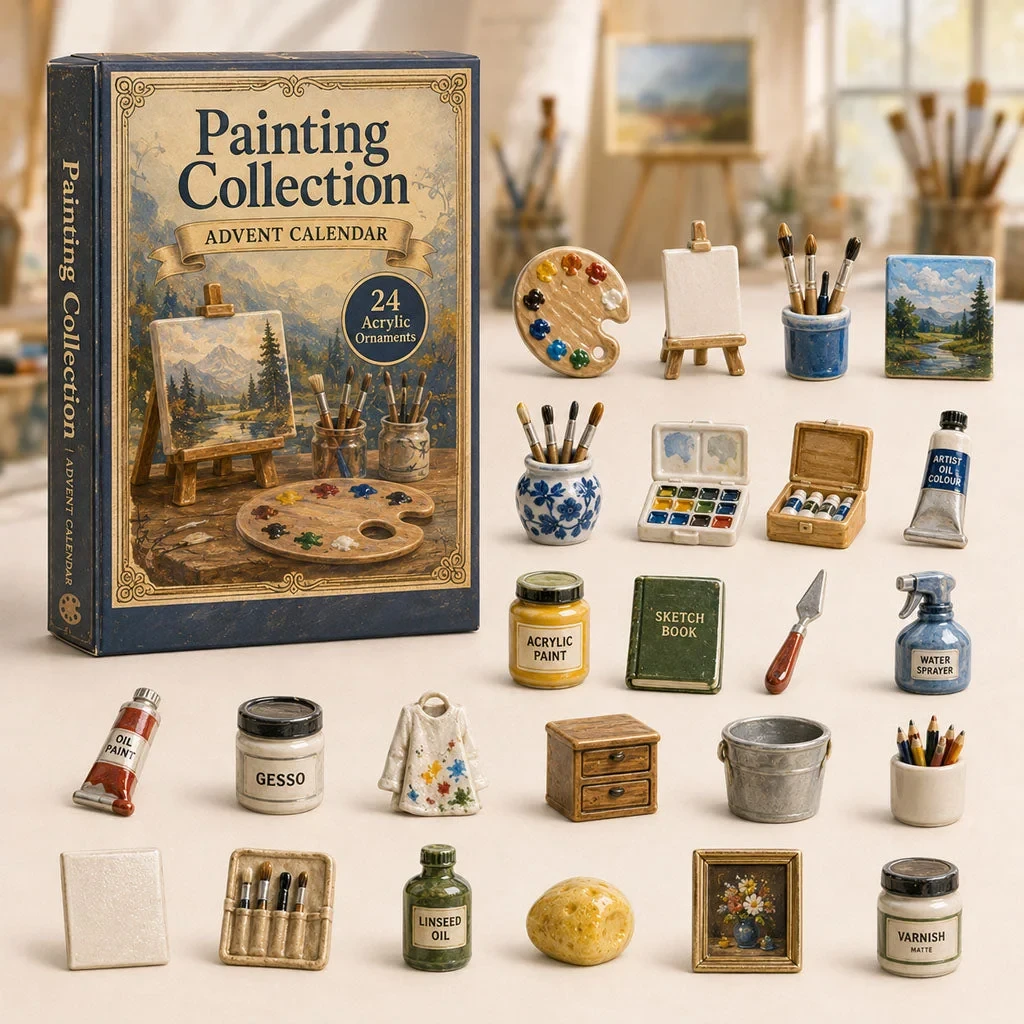 Painting Collection Advent Calendar Unique Home Decor Special Gifts For Painter
