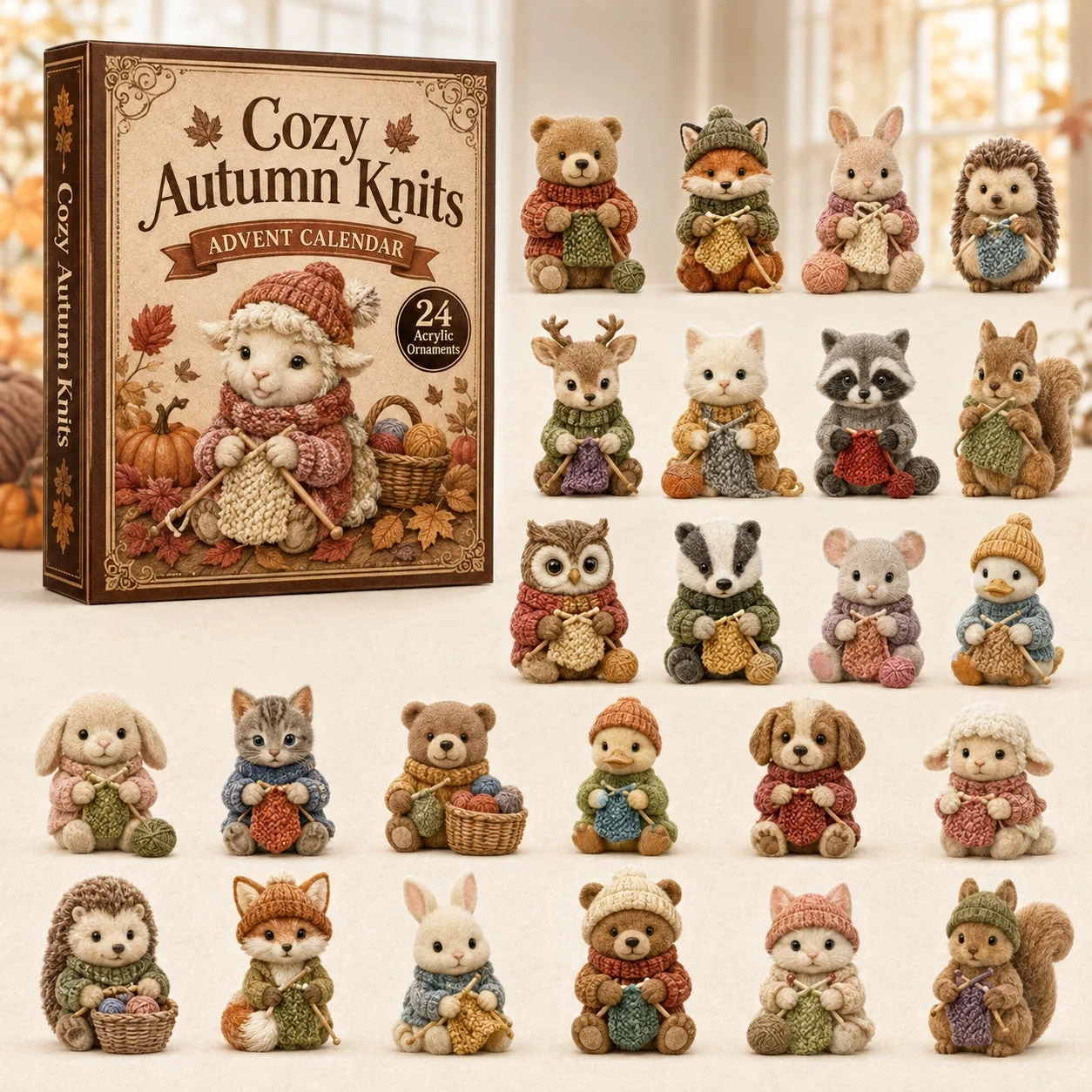 Cozy Autumn Knits Autumn Knits Advent Calendar Autumn Advent Ornaments Gifts For Sisters