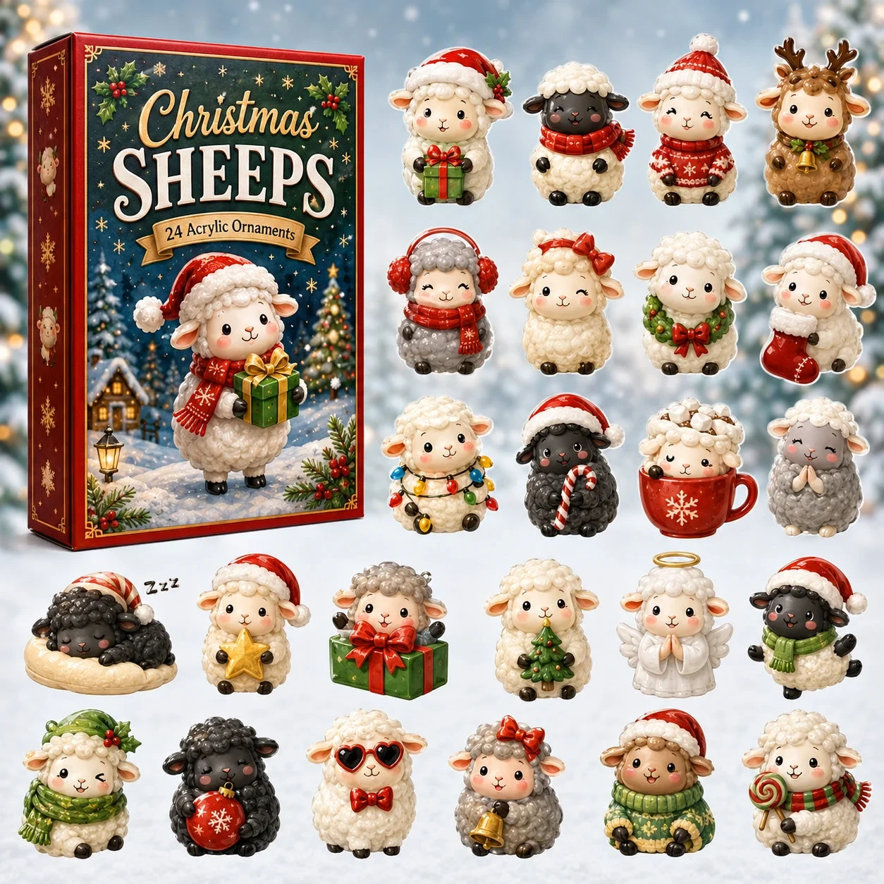 Christmas Sheeps Advent Calendar 2026 Christmas Countdown Gift For Sheeps Lovers