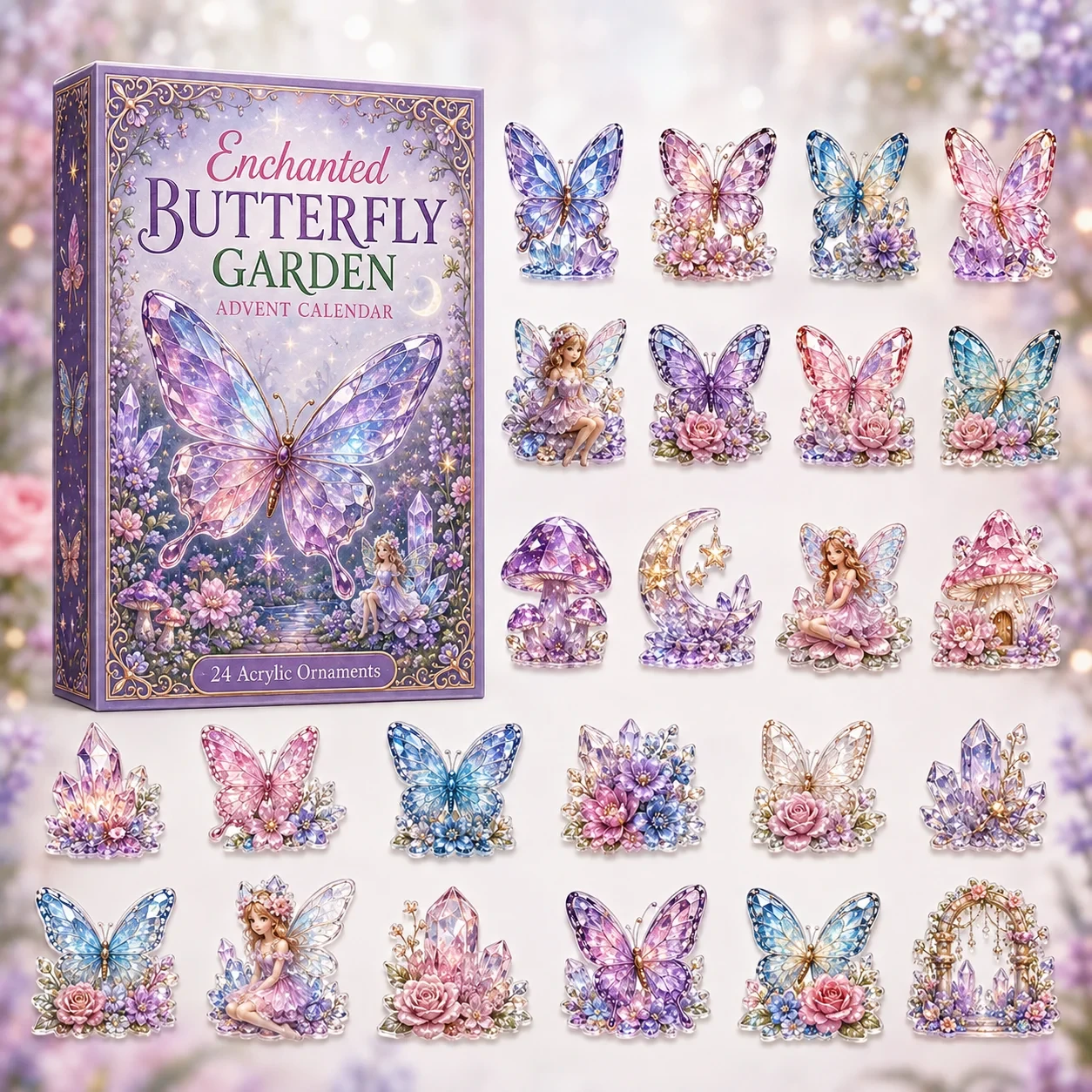 Enchanted Butterfly Garden Advent Calendar 2026 Home Decor Special Gifts For Sisters