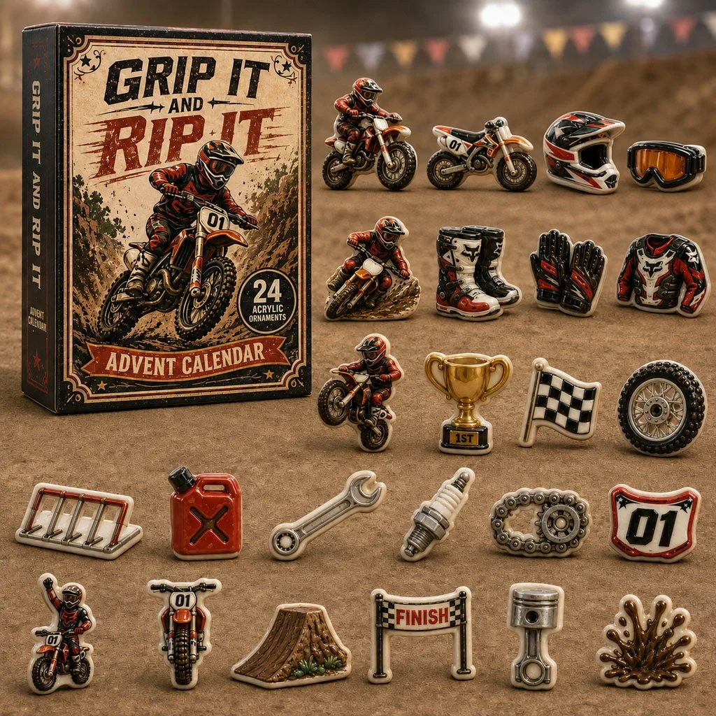 Grip It And Rip It Advent Calendar Unique Home Decor Cool Gifts  For Bikers