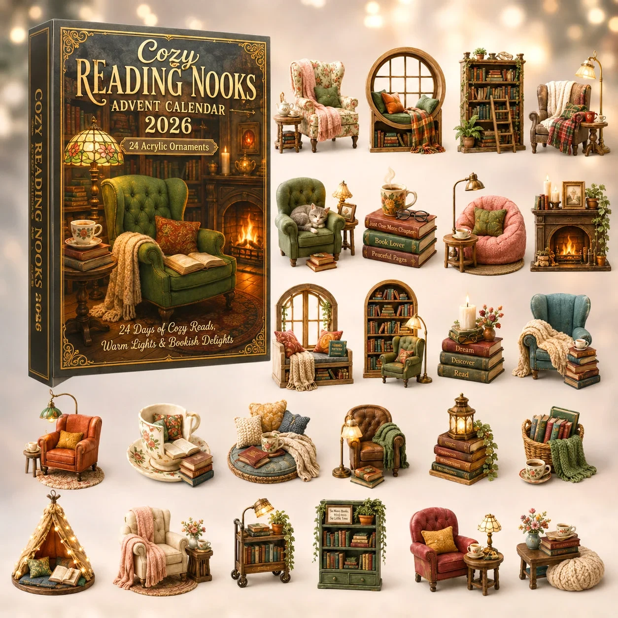 Cozy Reading Nooks Advent Calendar 2026 Advent Calendar Special Gift For Sisters