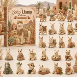 The Boho Llama Advent Calendar Cute Advent Ornament Calendar Special Gifts Boho Llama Lovers
