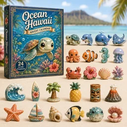 Ocean Hawaii Advent Calendar Hawaii Ornament Advent Calendar Special Gift For Ocean Lovers