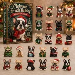 Christmas French Bulldog Advent Calendar Christmas Advent Calendar Xmas French Bulldog Gifts