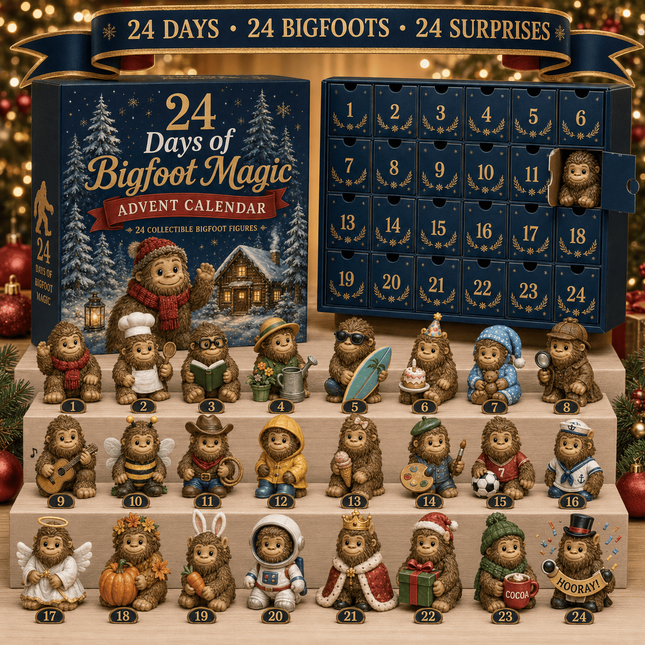 Bigfoot Magic Advent Calendar Christmas Countdown Advent Calendar Cute Gift For Bigfoot Lovers