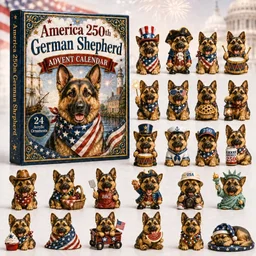 German Shepherd America 250th Advent Calendar Home Decor Unique Gifts For German Shepherd Lovers