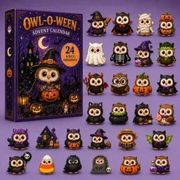 Owl O Ween Advent Calendar Halloween Countdown Unique Gift For Owl Lovers