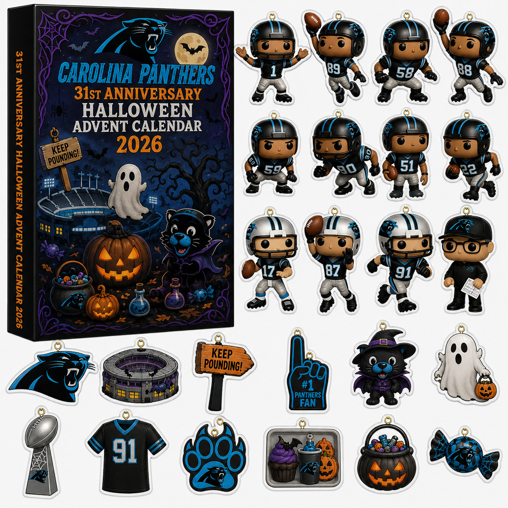 Carolina Panthers 31th Anniversary Halloween Advent Calendar 2026 for Football Fans