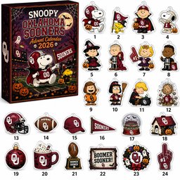 Oklahoma Sooners x Snoopy Halloween Advent Calendar 2026 for College Football Fans