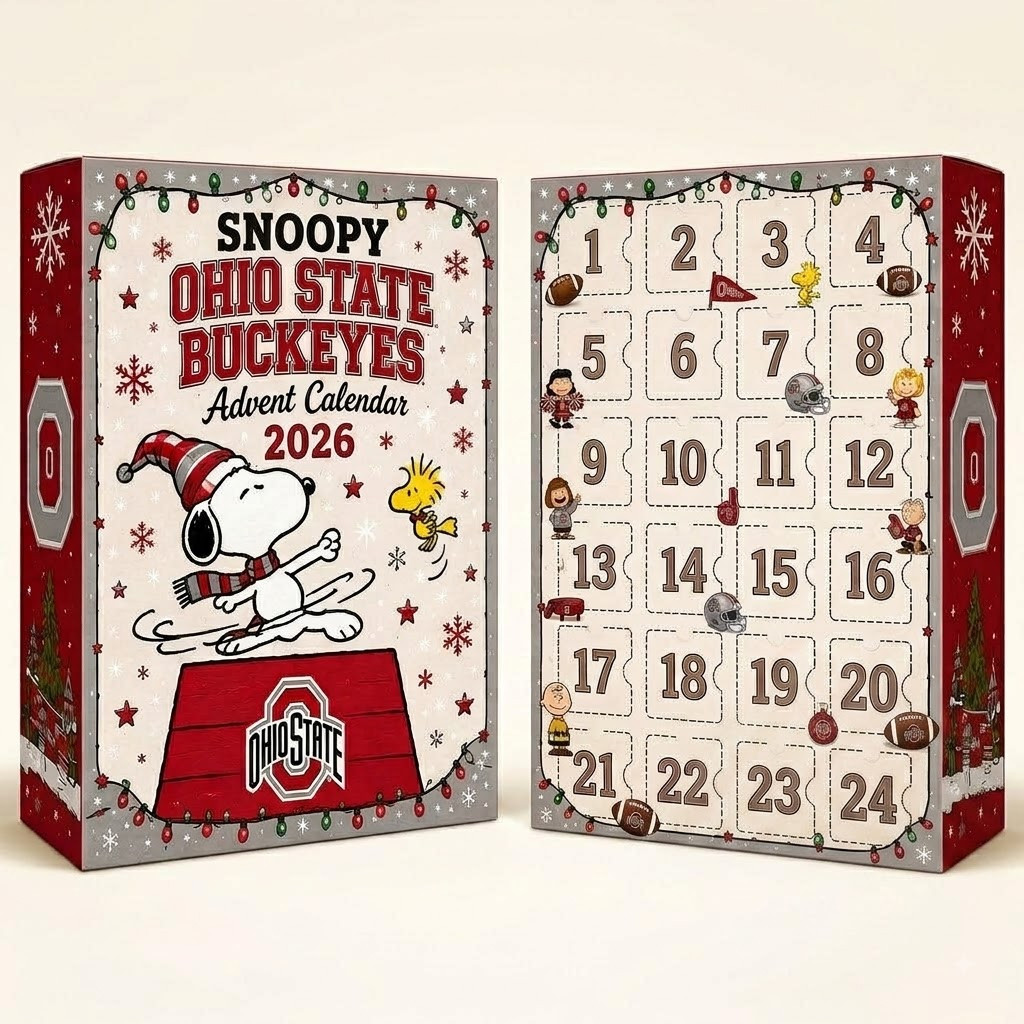 Ohio State Buckeyes x Snoopy Advent Calendar 2026 for College Football Fans