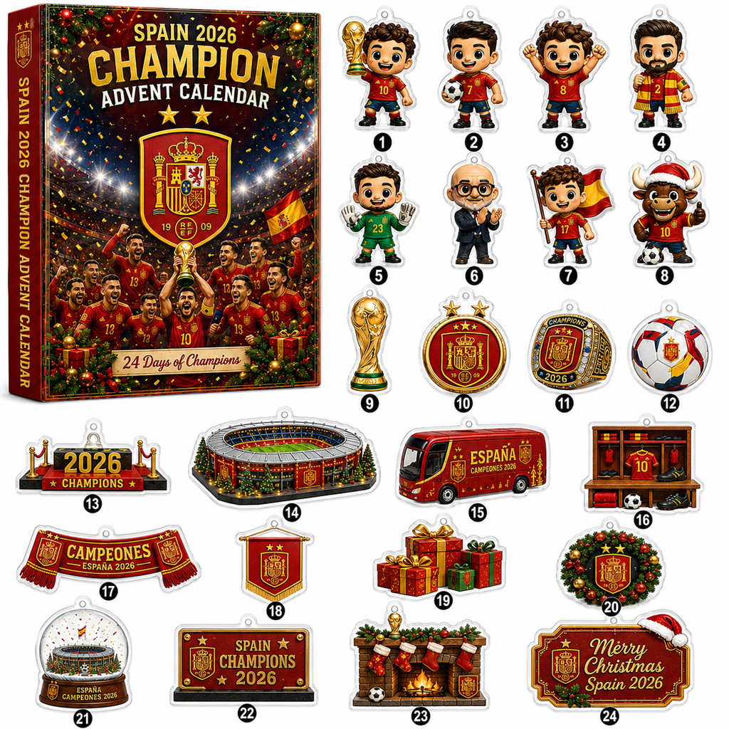Spain World Cup 2026 Champion Advent Calendar for Soccer Fans