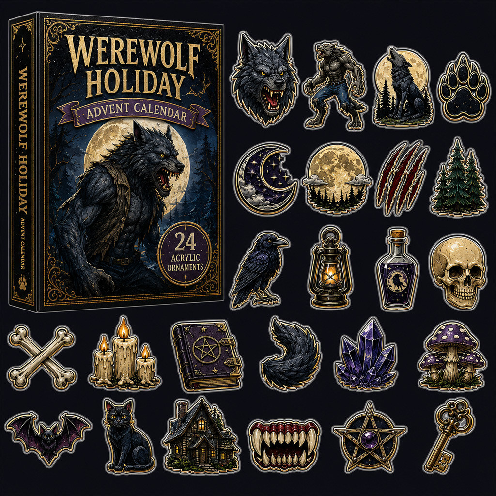 Dark Werewolf Halloween Advent Calendar 2026 for Werewolf Fans