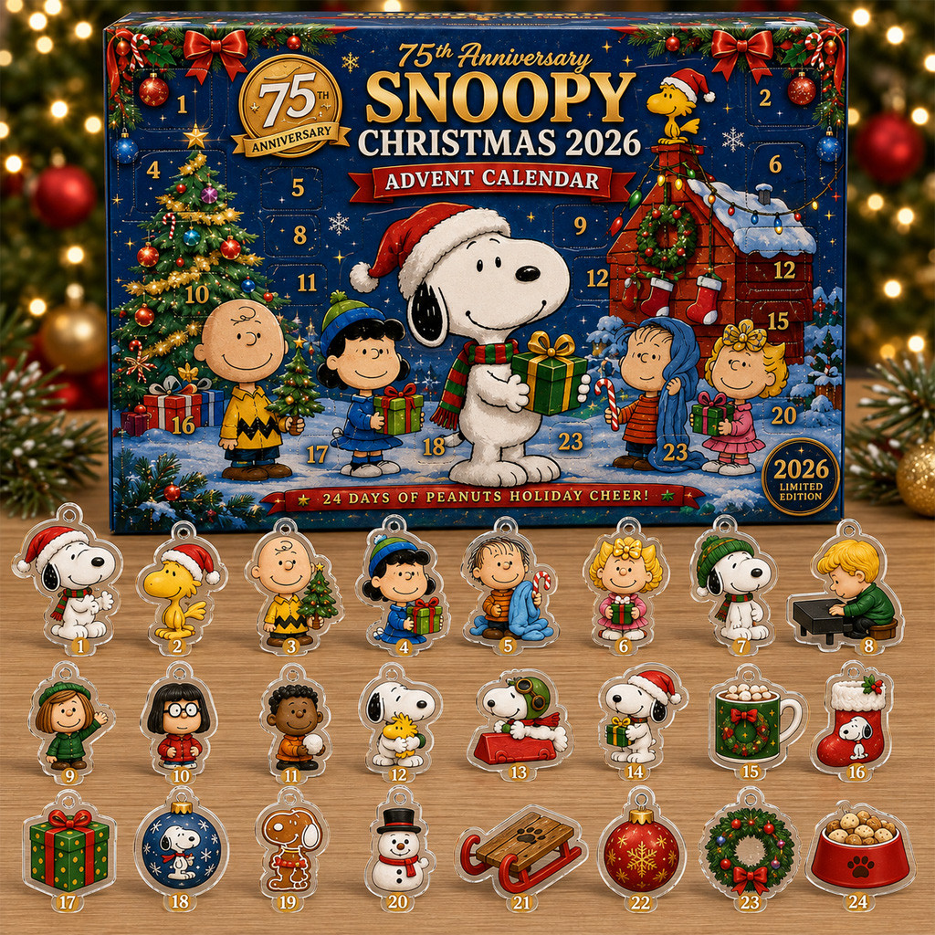 Snoopy 75th Anniversary Christmas Advent Calendar 2026 for Peanuts Fans