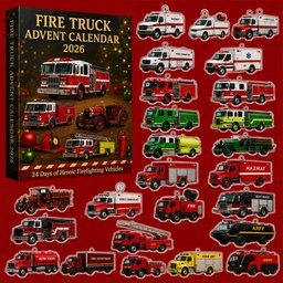 Fire Truck Advent Calendar 2026 for Firefighter and Truck Lovers