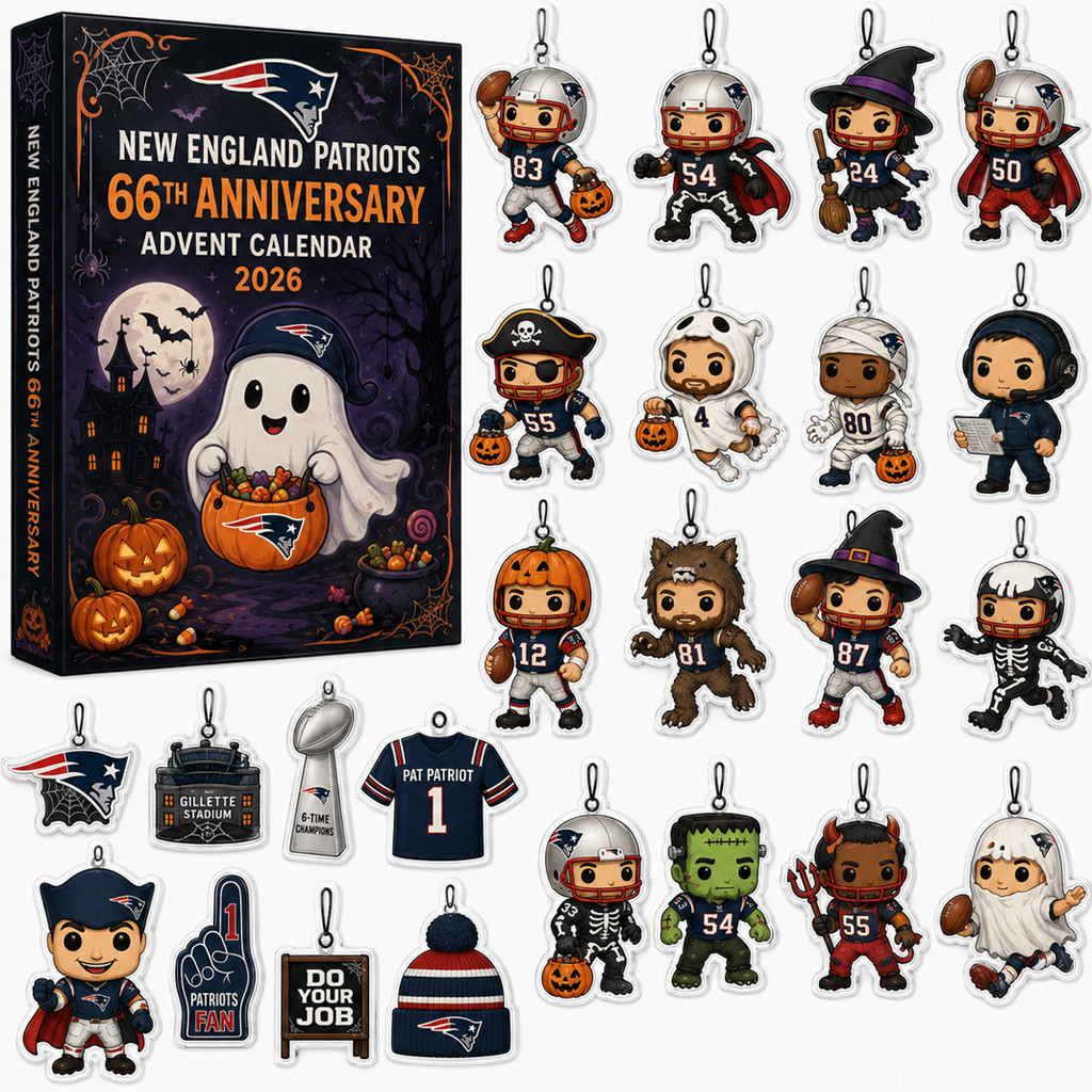New England Patriots 66th Anniversary Halloween Advent Calendar 2026 for Football Fans