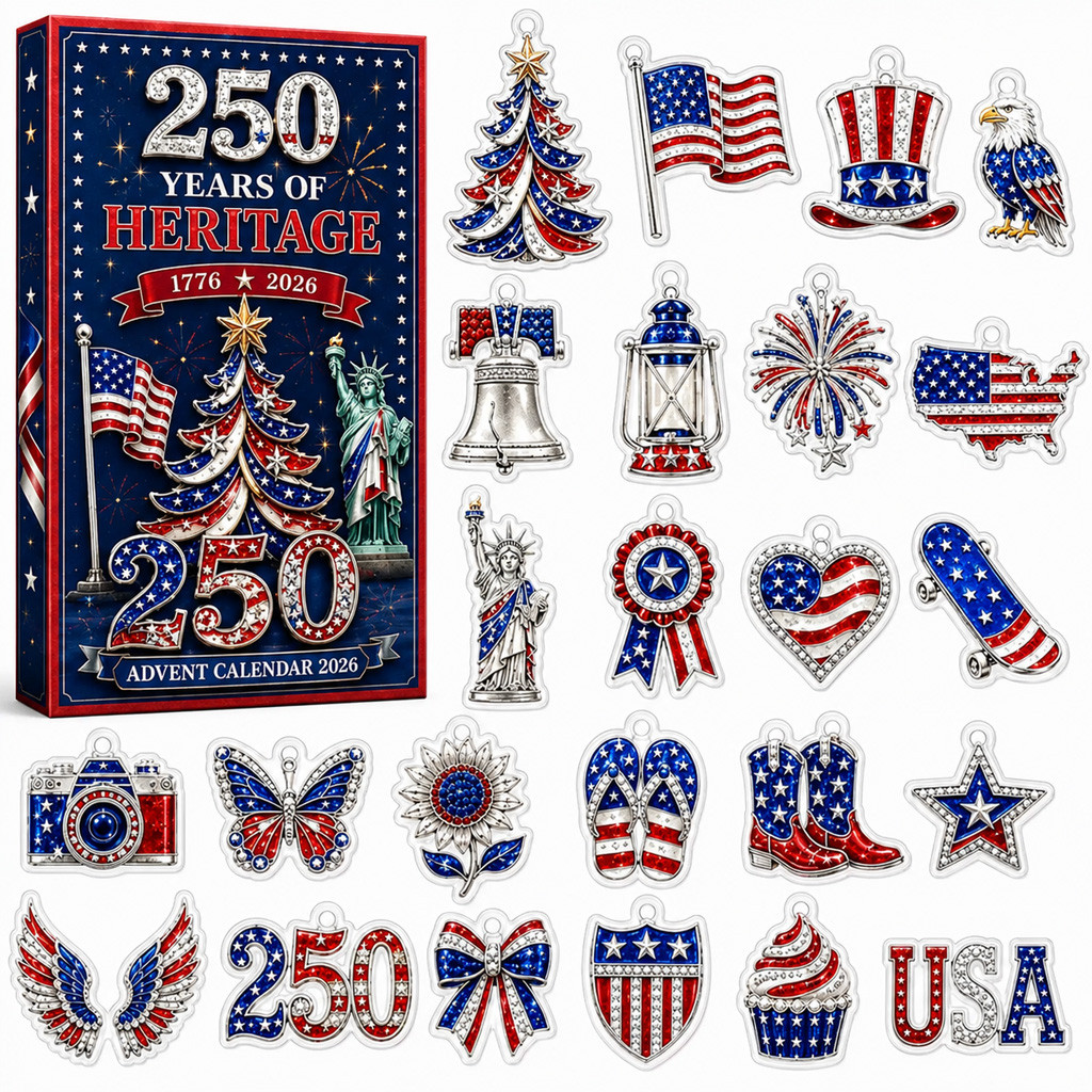 America 250th Anniversary Heritage Icons Advent Calendar 2026 for Patriotic Fans