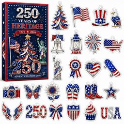 America 250th Anniversary Heritage Icons Advent Calendar 2026 for Patriotic Fans