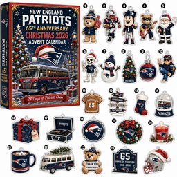 New England Patriots 65th Anniversary Christmas Advent Calendar 2026 for Football Fans