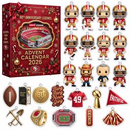 San Francisco 49ers 80th Anniversary Advent Calendar 2026 for Football Fans