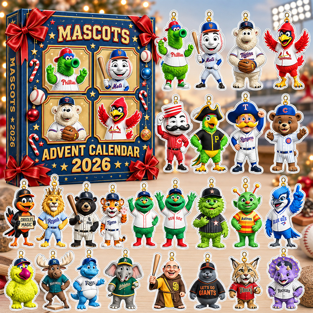 Major League Baseball Mascots 2026 Advent Calendar For Baseball Fans