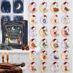 Moonlight Christmas Animals Advent Calendar 2026 for Christmas and Animal Lovers