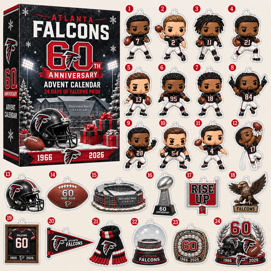 Atlanta Falcons 60th Anniversary 1966-2026 Advent Calendar