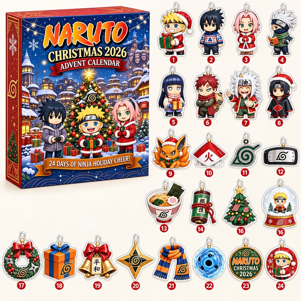 Naruto 24 Days Ninja Holiday Cheer Christmas Advent Calendar 2026 for Naruto Fans