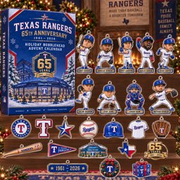 Texas Rangers 65th Anniversary Bobblehead Advent Calendar